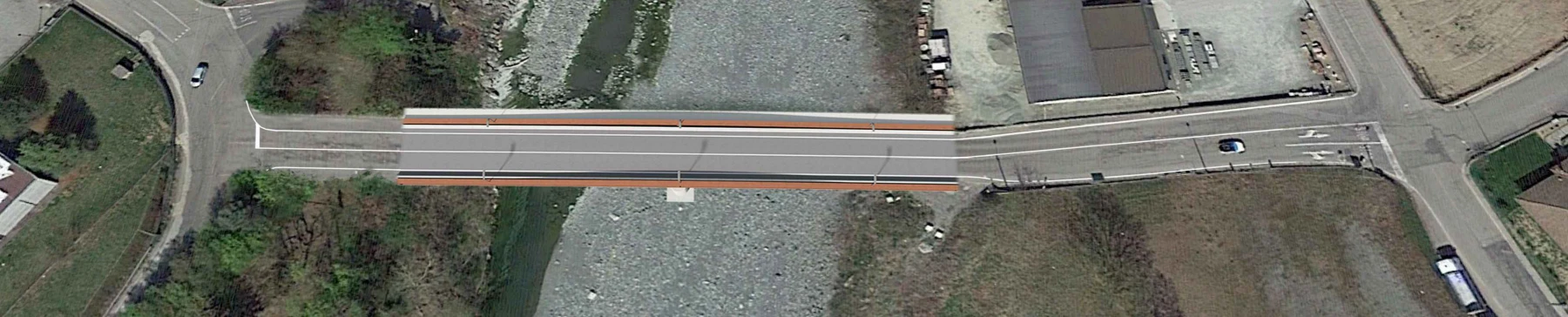 Fotoinserimento planimetrico del nuovo attraversamento.